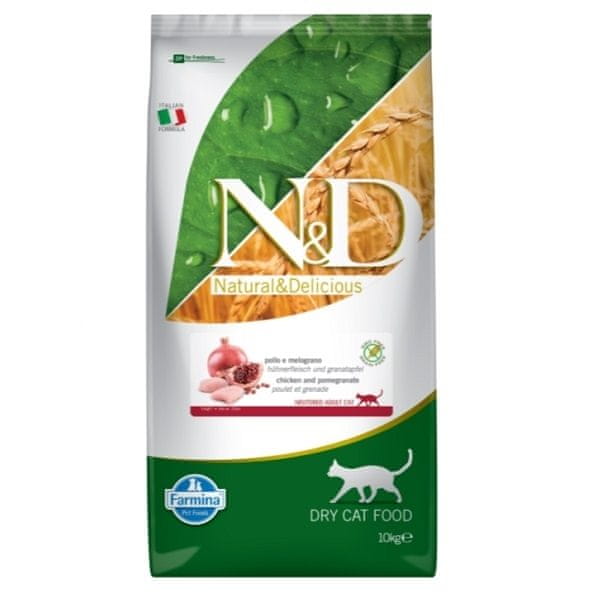 Levně N&D PRIME CAT Neutered Chicken&Pomegranate 10 kg
