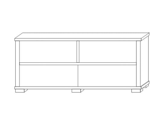 Pyka TV stolek Kacper 2S - wenge / bílý vysoký lesk