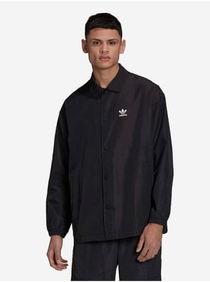 Adidas Černá pánská košilová lehká bunda adidas Originals Coach Jacket