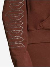 Adidas Hnědá dámská cropped mikina s kapucí adidas Originals Cropped Track Top S