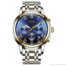 Lige Elegance pro muže: Pánské modré hodinky - model 9810 s exkluzivním dárkem ZDARMA!