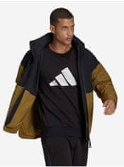 Adidas Hnědo-černá pánská lehká bunda s kapucí adidas Performance Urban Rain.rdy XXL