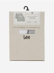 Lee Světle šedé pánské boxerky Lee 2-Pack S
