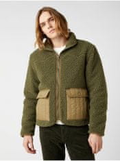 Wrangler Zelená pánská bunda z umělého kožíšku Wrangler M
