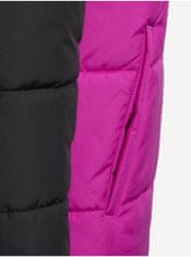 Adidas Černo-růžová holčičí prošívaná bunda adidas Performance 128