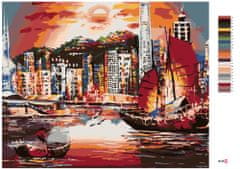 ZUTY Malování podle čísel - HONG KONG vypnuté plátno na rám 80x100 cm