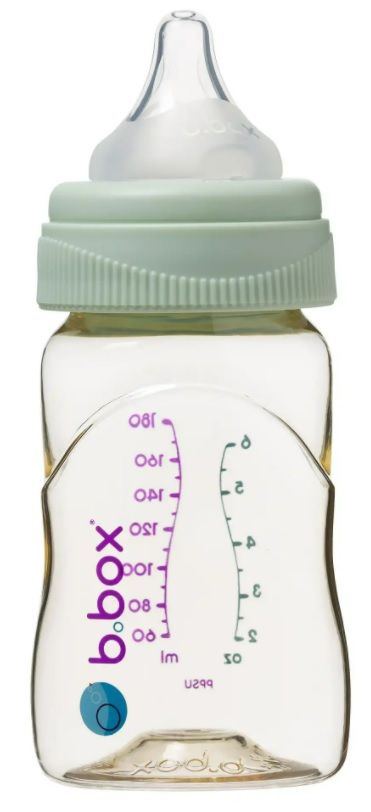 Levně b.box Antikoliková kojenecká láhev 180 ml - zelená