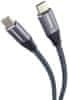 Kabel USB-C M/M, 100W 20V/5A 480Mbps bavlněný oplet, 2m, ku31cw2