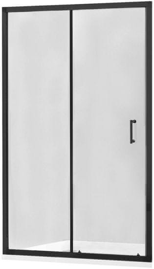 Mexen Apia posuvné sprchové dveře 125, transparent, černá (845-125-000-70-00)