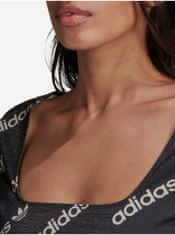 Adidas Černé dámské vzorované zkrácené tričko adidas Originals L