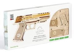 UGEARS 3D dřevěné puzzle Pistole Wolf-01 62 dílků