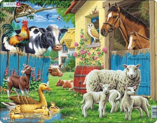 LARSEN Puzzle Domácí zvířata 23 dílků