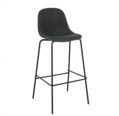 ATAN Barová židle MARIOLA 2 NEW - tmavě šedá látka / kov