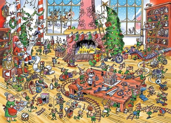 Cobble Hill Puzzle Doodle Town: Pracující skřítkové 1000 dílků