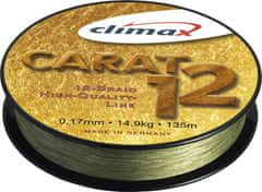 Climax Přívlačová šňůra Carat 12 Oliva 135m,0,13/9,5kg