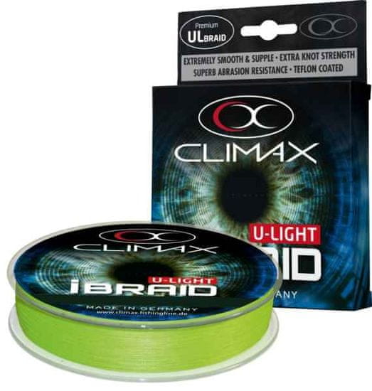 Climax Pletená šňůra iBraid U-Light neon-zelená 135m 0,06/4,5kg