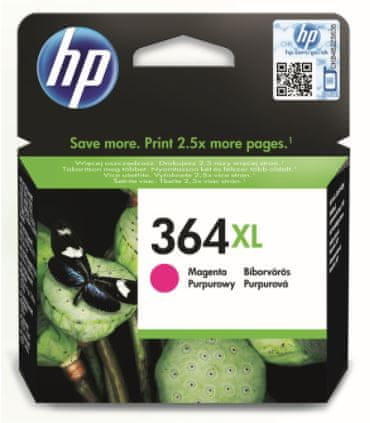 HP 364XL purpurová - originální náplň (CB324EE)