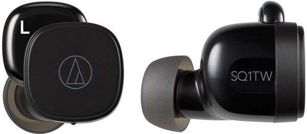  půvabná sluchátka do uší audio technica ath-sq1tw skvělý zvuk odolná vodě a potu lehounká nabíjecí box Bluetooth technologie dotykové ovládání ipx4