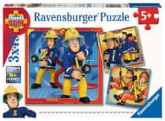 Ravensburger Puzzle Požárník Sam: Do akce! 3x49 dílků