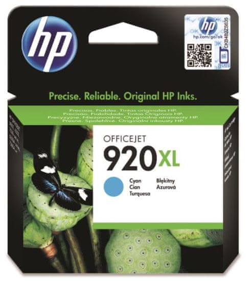 HP 920XL azurová - originální náplň (CD972AE)