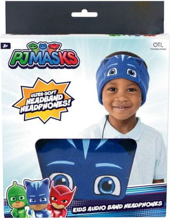 OTL technologies PJ Masks! Catboy sluchátka dětská čelenková sluchátka kabelové připojení tématický design konstrukce vysoký comfort pohodlná sluchátka pro děti