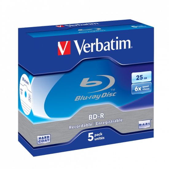 Verbatim BD-R SL 25GB 6x BOX 5-pack (43715)