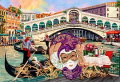 Wooden city Dřevěné puzzle Benátský karneval 2v1, 300 dílků EKO