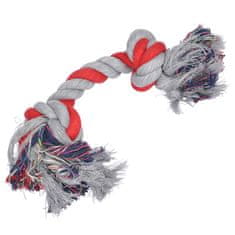 LoveStory Hračka pro psy, lano s uzlem, 28 cm, šedo-červená