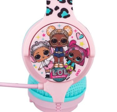 OTL L.O.L. Surprise! Let's Dance! Rózsaszín gyerekek vezeték nélküli Bluetooth fejhallgató beépített mikrofon gyerek fejhallgató interaktív fejhallgató vezetékes csatlakozás tematikus design cirkimaural fejhallgató zárt kialakítás magas kényelem kényelmes fejhallgató gyerekeknek