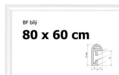 BFHM Plastový rám 80x60cm - bílý