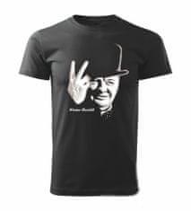 STRIKER Tričko Winston Churchill Barva: Černá, Velikost: L