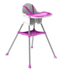 Doloni Dětská jídelní židlička bílo-fialová