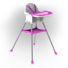 Doloni Dětská jídelní židlička bílo-fialová
