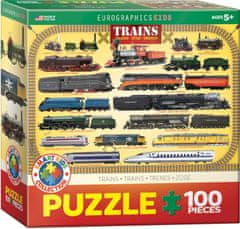 EuroGraphics Puzzle Vlaky 100 dílků