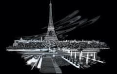 Royal & Langnickel Stříbrný škrabací obrázek Eiffelova věž - velký