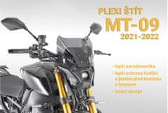 SEFIS Plexi štít lehce kouřový Yamaha MT-09 2021-2023