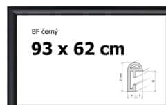 BFHM Plastový rám 93x62cm - černý
