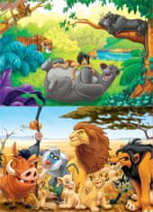 Educa Dřevěné puzzle Zvířecí kamarádi 2x50 dílků