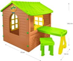 Dětský zahradní domeček s piknikovým stolem a židličkou