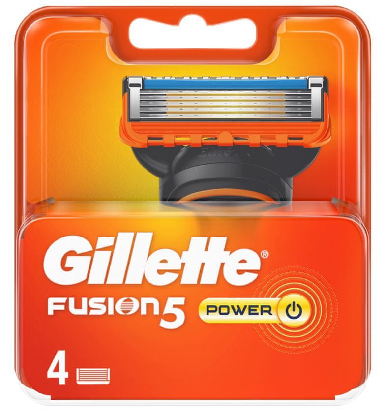 Levně Gillette Fusion5 Power holicí hlavice pro muže 4 ks