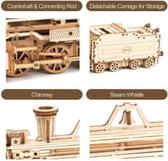 Robotime Rokr 3D dřevěné puzzle Parní express 308 dílků