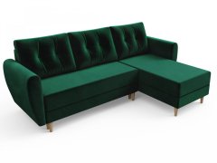 Nejlevnější nábytek Rozkládací rohová sedačka SKYANG, univerzální, zelená látka