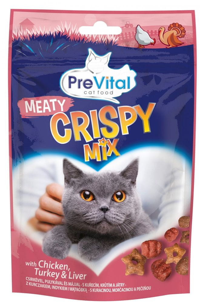 Levně PreVital Snack kočka masový mix 8×60 g