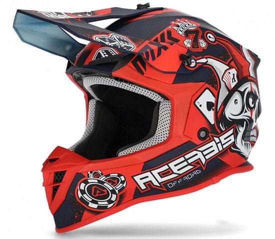 Acerbis Helma na moto Linear blue/red přilb