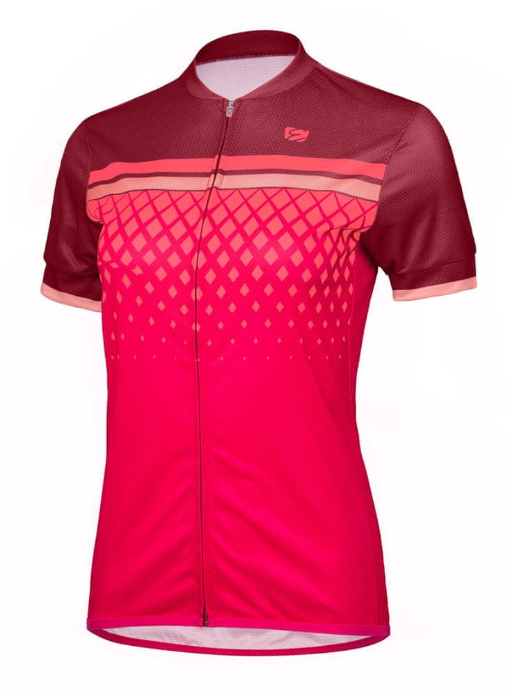 Levně Etape Dámský cyklistický dres Diamond Bordeaux/Růžová růžová M