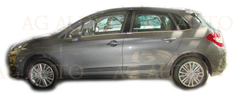 Rider Ochranné boční lišty na dveře, Citroen C4, 2010-2018