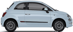 Rider Ochranné boční lišty na dveře, Fiat 500, 2015-, HTB, Facelift