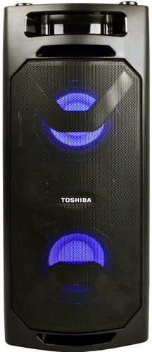 parádní Bluetooth párty reproduktor Toshiba ty asc51 aux in usb port ipx2 odolnost ekvalizér silný zvuk super bass funkce vestavěná baterie led světelné efekty