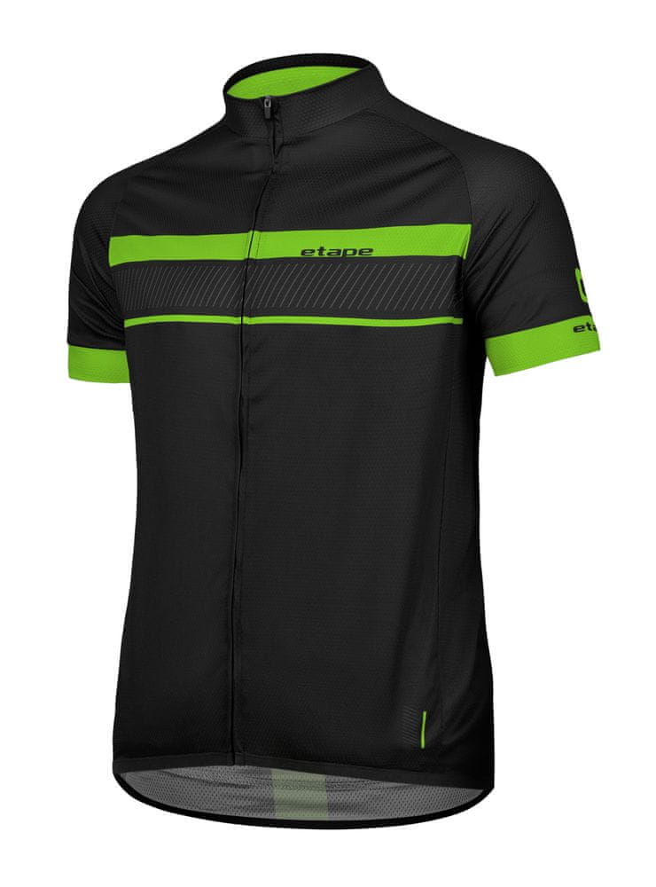 Levně Etape Pánský cyklistický dres Dream 2.0 černá/zelená XL