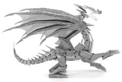Metal Earth 3D puzzle Stříbrný drak (ICONX)